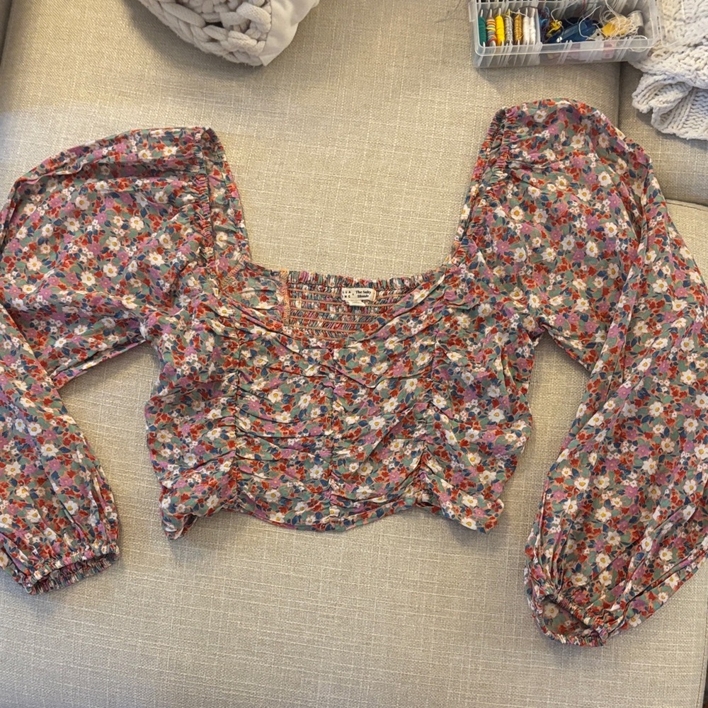 Floral Puff Sleeve Top